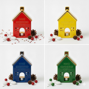 Limited Edition “Make Greenland Great” Ceramic House Candle Holder – Batch Pre-Order 2026