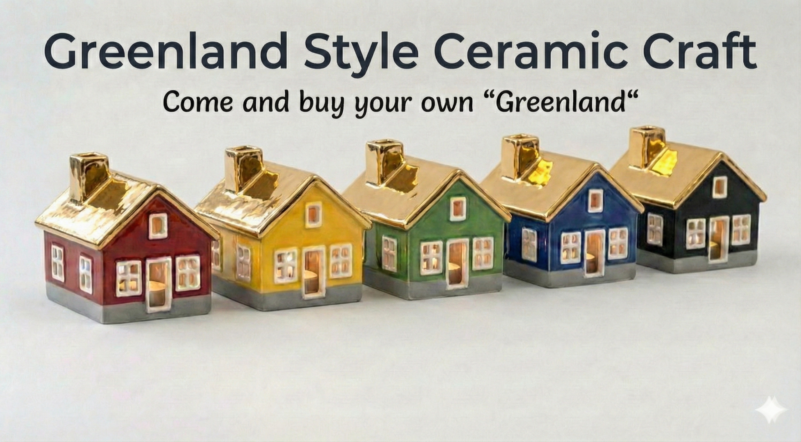 Greenland Ceramic House Tealight Holder - Make Greenland Great Again - Image 2