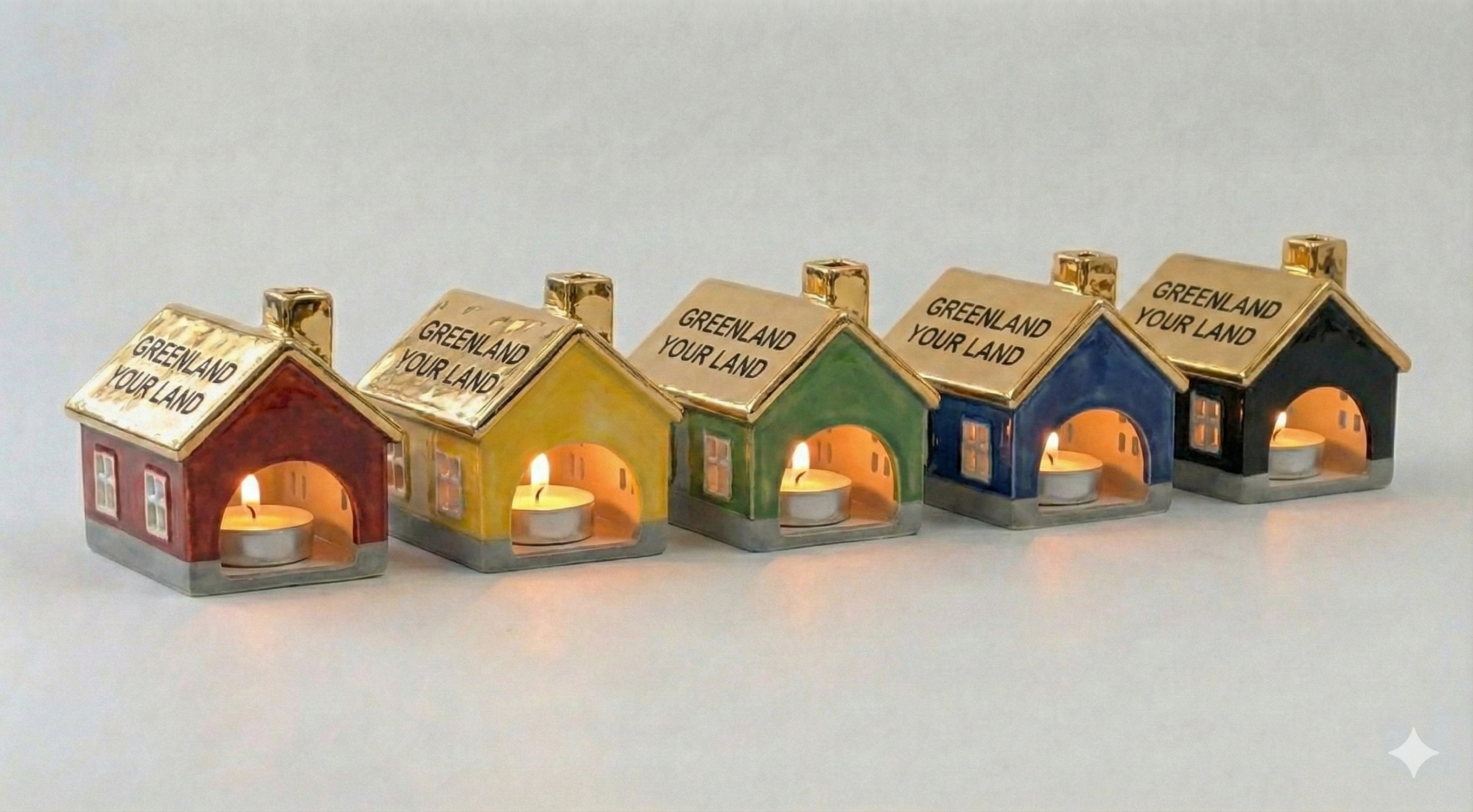 Greenland Ceramic House Tealight Holder - Make Greenland Great Again - Image 4